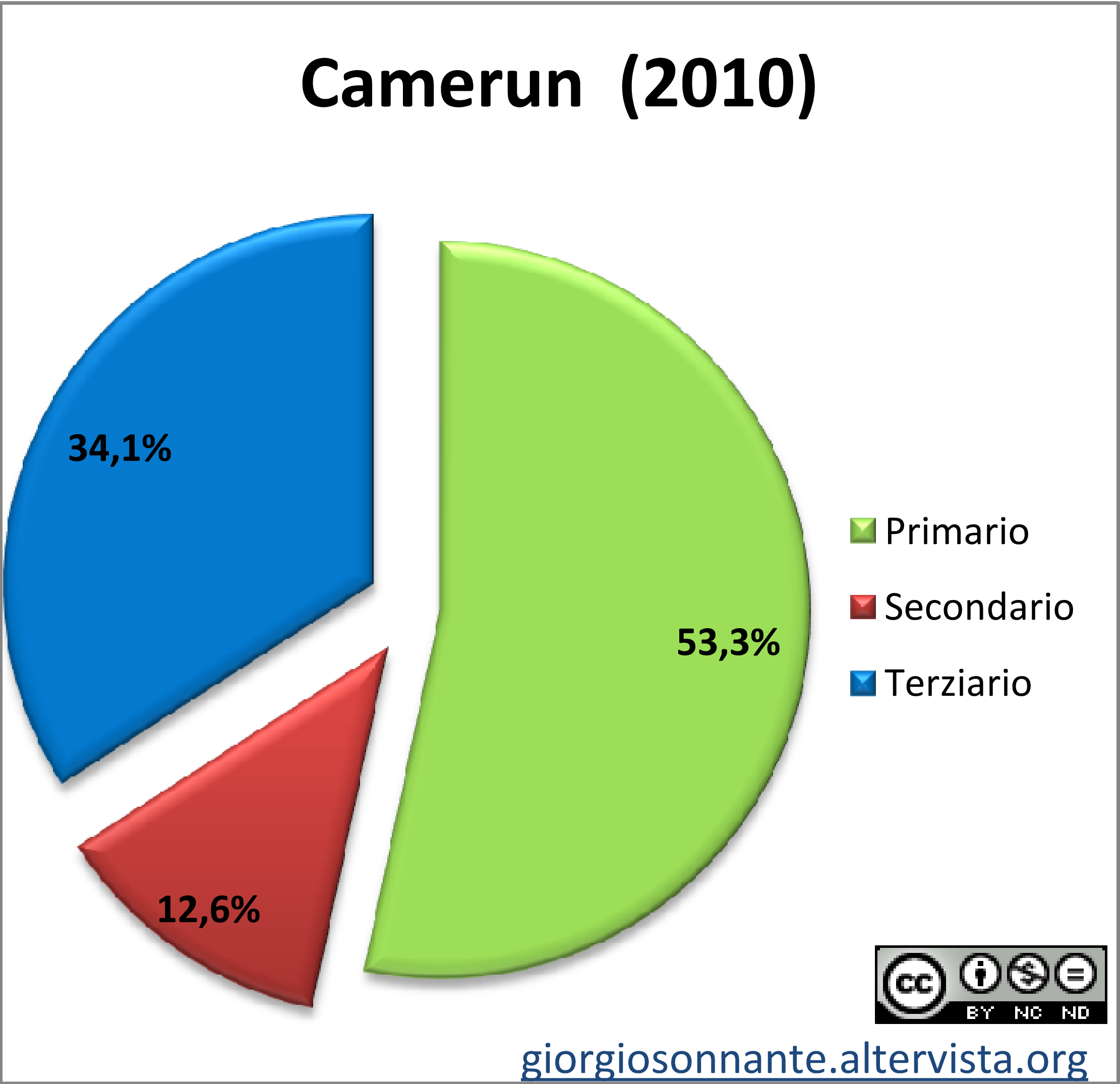 Grafico dei settori produttivi: Camerun